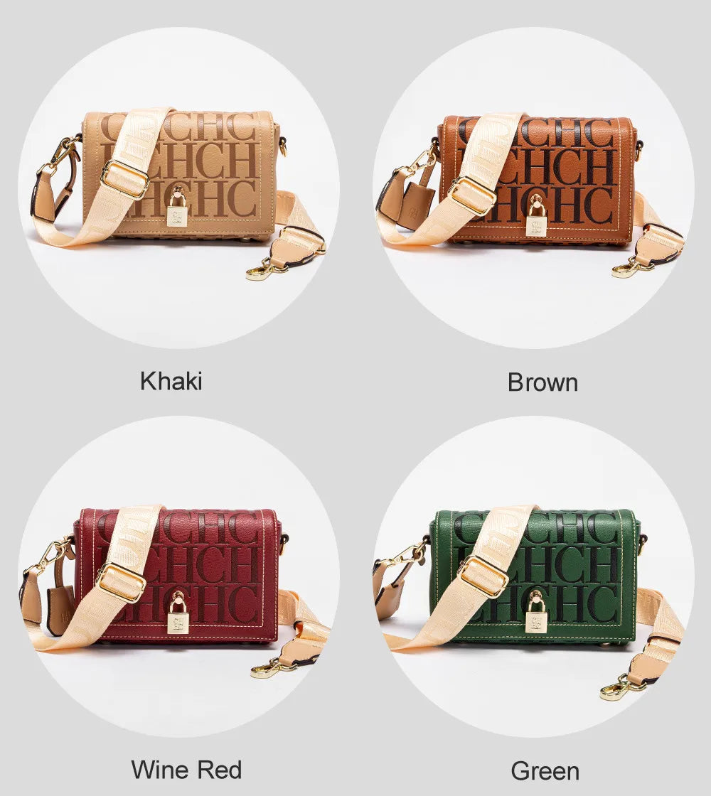 Sac à bandoulière pour femmes, marque de luxe, mode couleur unie, sac à main imprimé, Design de mode, modèle d'accessoires en métal, boucle, 2025