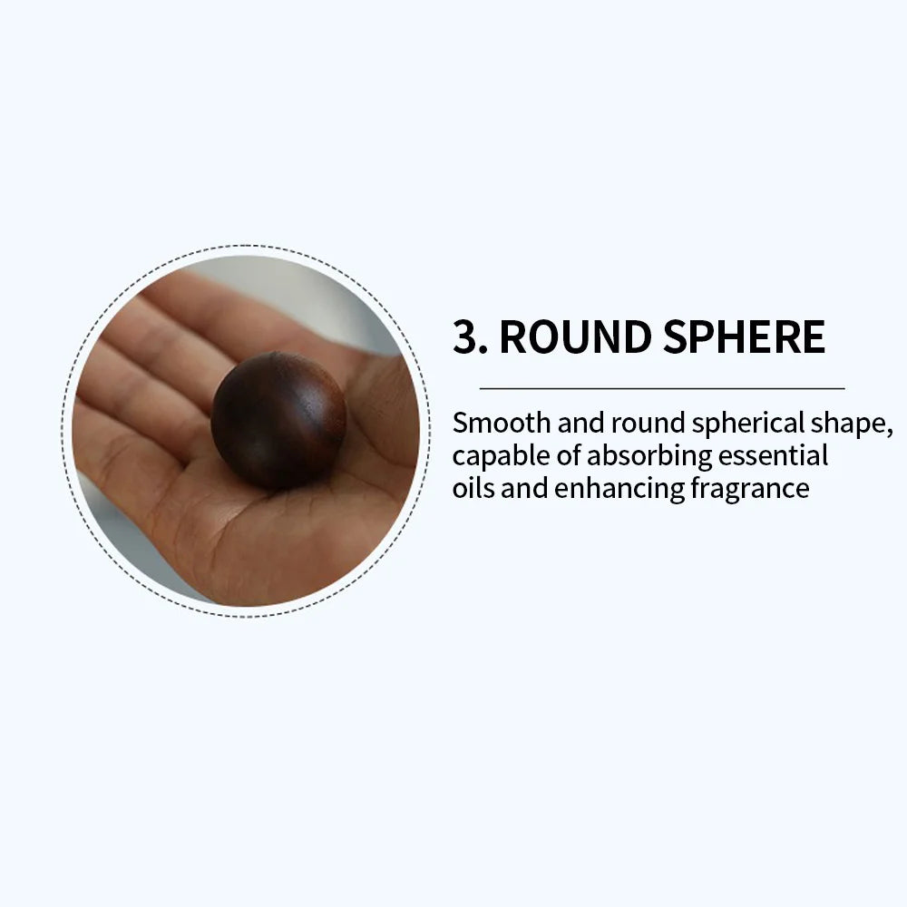 Diffuseurs d'huiles essentielles en bois – Diffuseur de décoration de chambre à coucher à dispersion de parfum naturel de conception sphérique pour parfum de chambre à coucher