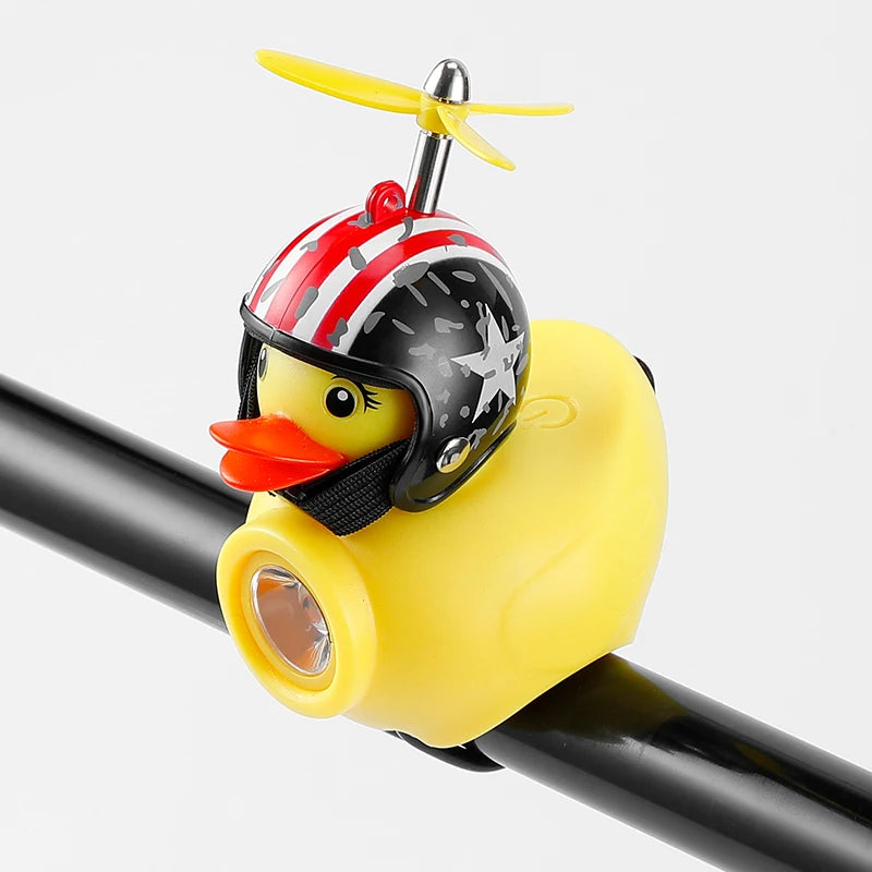 Lumière de vélo pour enfants, équitation de nuit, petit canard jaune, sonnette pour enfants, lampe de poche, phare de vélo pour cyclisme, lampe avant de vélo