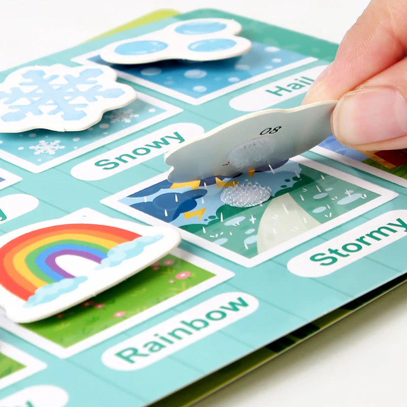 Livre Montessori pour bébé, mon premier livre silencieux, jouet éducatif pour l'apprentissage précoce, jeu assorti pour bébés de 2 à 3 ans