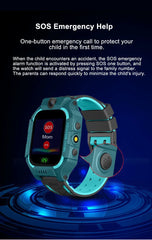 Q19B enfants montre intelligente SOS appel téléphonique localisation Tracker Anti-perte caméra écran tactile étanche étudiant montre-bracelet