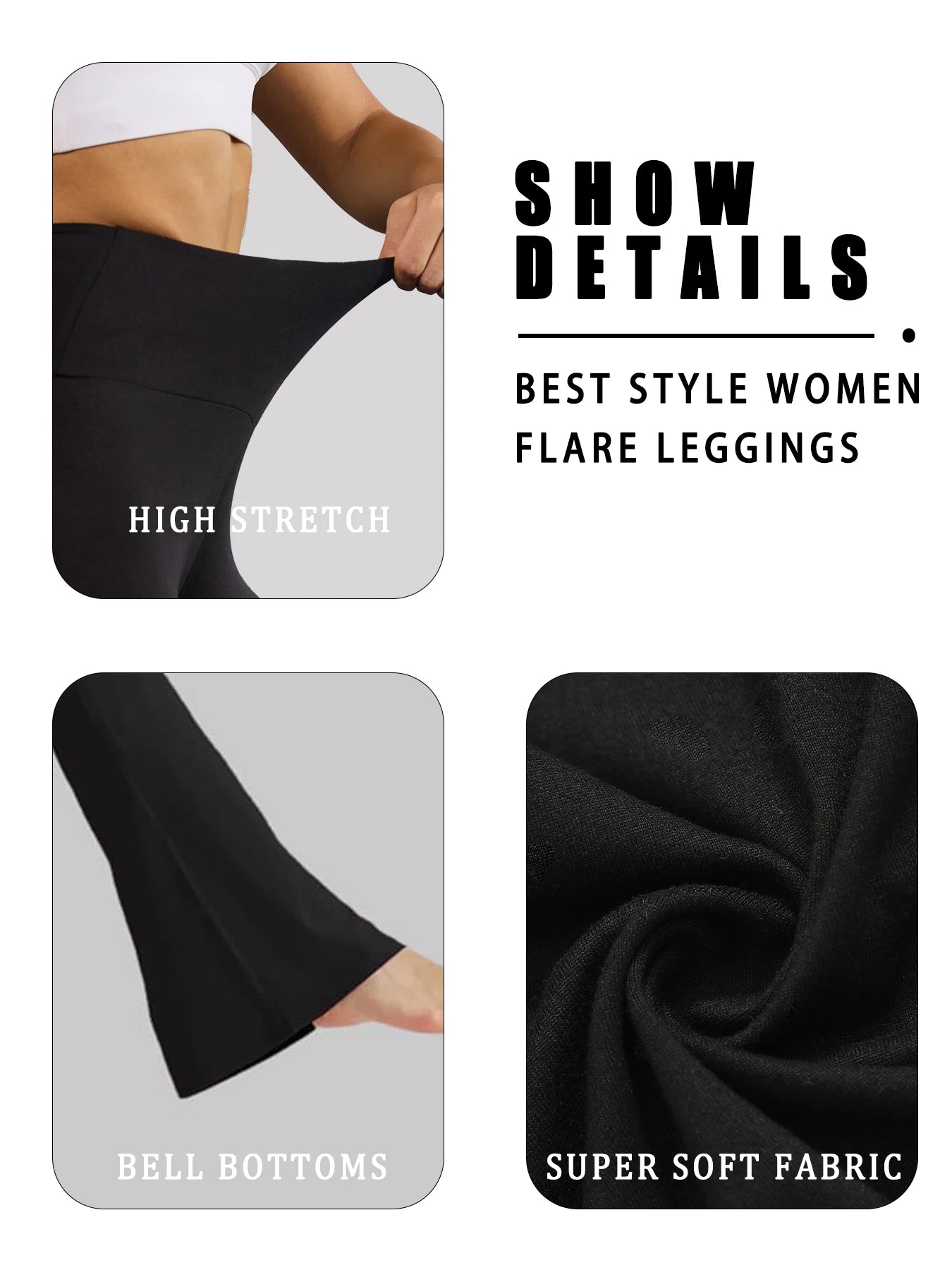 Pantalon évasé Super doux pour femmes, taille haute, contrôle du ventre, Leggings de Yoga, bas de cloche