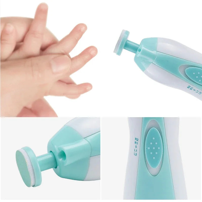 Coupe-ongles électrique pour bébé, outil de polissage des ongles pour enfants, soins pour bébé, coupe-ongles multifonctionnel, ensemble de manucure pour nourrissons