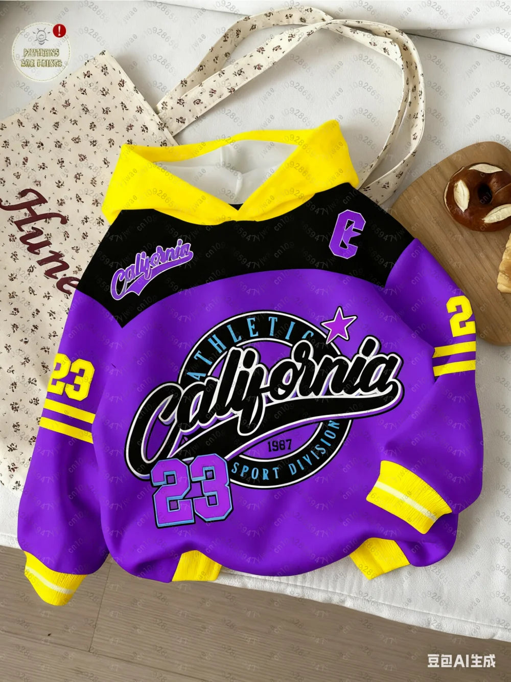 Men's and boys' long-sleeved hoodie, 3D printed, casual, cartoon design, for girls and women, autumn and winter