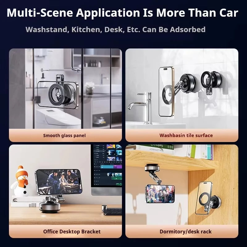 Support de téléphone magnétique pour voiture 360 °   Aspiration sous vide électrique pliante rotative pour support de Streaming de cuisine de gymnase de Navigation de voiture