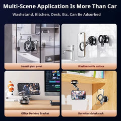 Support de téléphone magnétique pour voiture 360 °   Aspiration sous vide électrique pliante rotative pour support de Streaming de cuisine de gymnase de Navigation de voiture