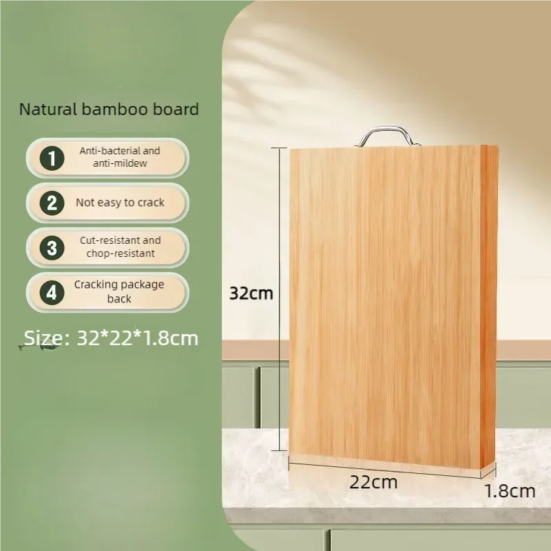 Planche à découper en bambou de cuisine, planche à couteaux rectangulaire, planche à découper en bois massif épais, planche à découper en bois et fruits