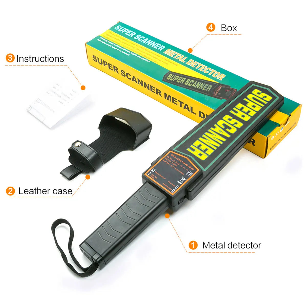 LAOLAU Portable Metal Detector Metal Detection Outdoor Gold Detector Portable Scanner Depth Wall Detector Safe Check
