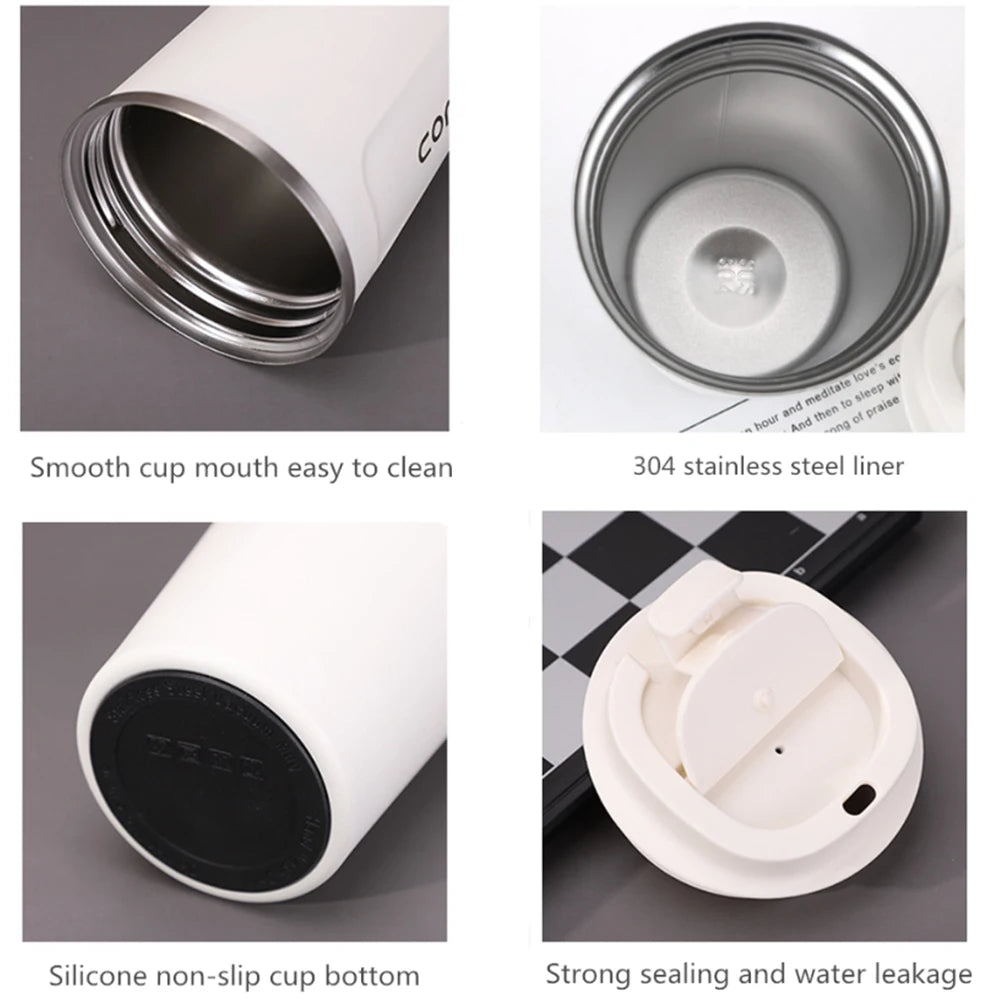 Tasse Thermos de voiture Thermo café pour thé eau café anti-fuite tasse Thermo de voyage tasse à café 380/510ML Double acier inoxydable