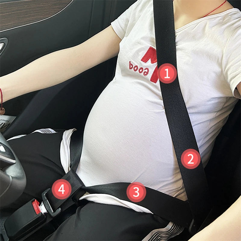 Ceinture de soutien du ventre de sécurité pour siège de voiture, pour femmes enceintes, mamans de maternité, protection du ventre pour bébé non-né, accessoires d'extension de réglage