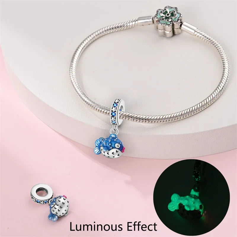 Pendentif de Collection d'écologie marine en argent Sterling 925, mignon, méduse, hippocampe, baleine et tortue, bijoux fins, cadeau de fête sur la plage
