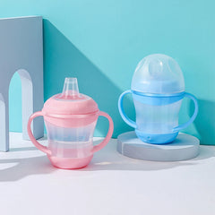 Bouteille d'eau pour enfants, bouteilles d'eau étanches, tasses portables d'extérieur pour enfants, tasses d'entraînement pour nourrissons avec poignée