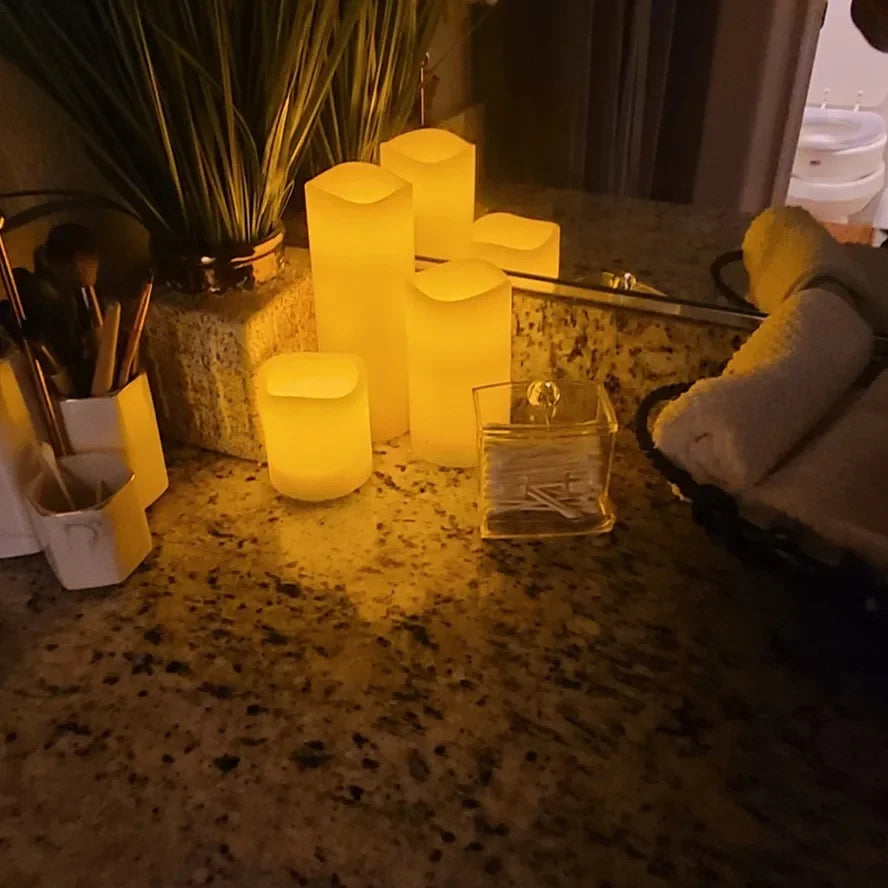 Bougies LED vacillantes sans flamme, fonctionne à piles, pour mariage, fête d'anniversaire, ambiance romantique, décoration de maison, lumière chaude, flamme 3D
