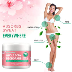Déodorant naturel pour tout le corps pour hommes et femmes – Protection contre les odeurs longue durée 72H, sans aluminium, hydratant et doux pour Sensit