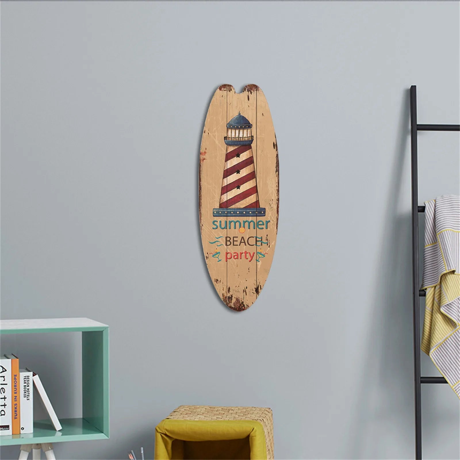 Planche de Surf en Bois, Décor de ixà Domicile, Bar, Festival, Tendance Décontractée, Panneau en Bois, Style Plage, Rétro