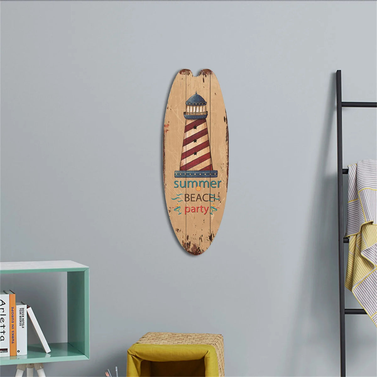 Planche de Surf en Bois, Décor de ixà Domicile, Bar, Festival, Tendance Décontractée, Panneau en Bois, Style Plage, Rétro
