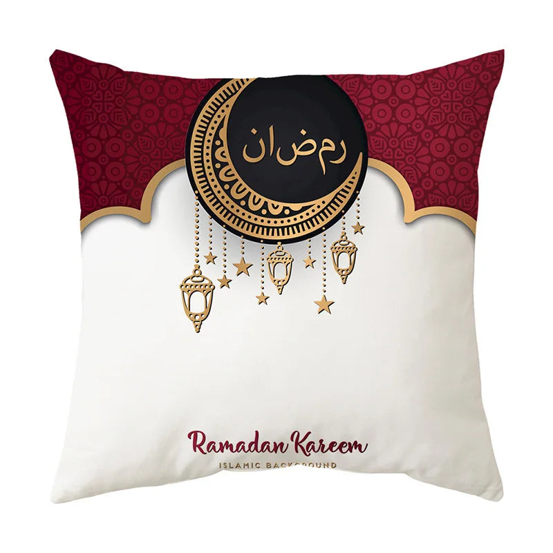Taie d'oreiller décorative pour Ramadan Eid Mubarak, housse de coussin de canapé pour la maison, cadeaux de mosquée musulmane islamique, 2025