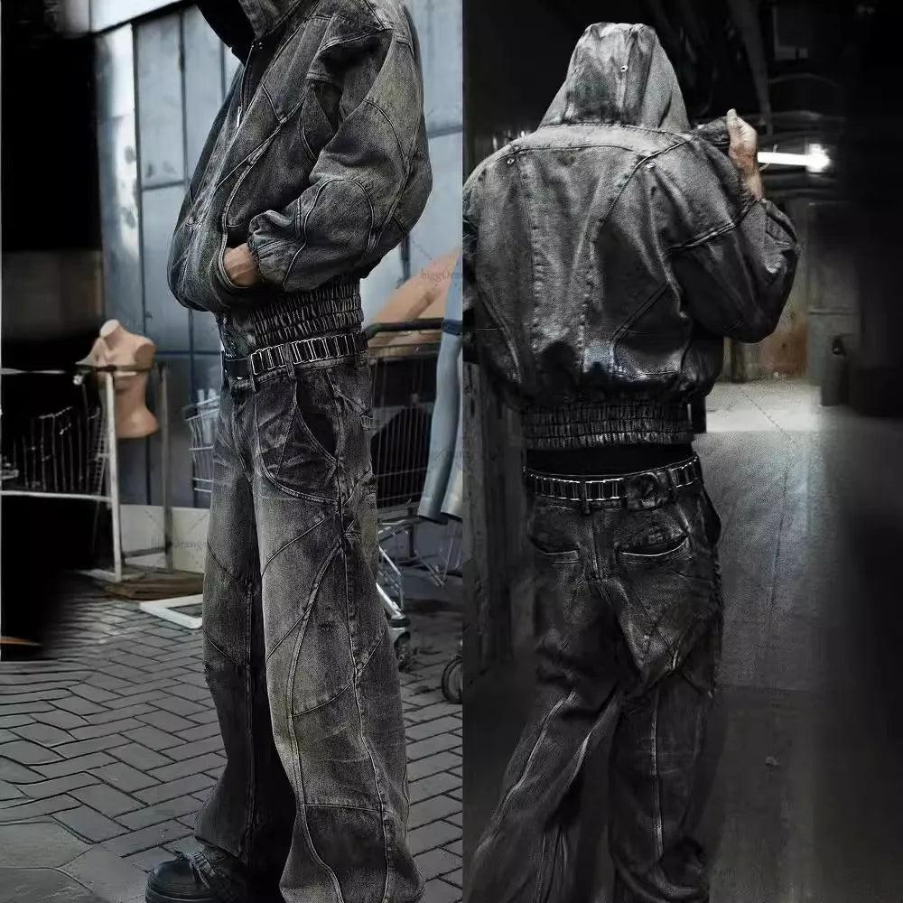2025 NewY2k Streetwear Punk Hip Hop jean femmes Grunge Baggy déchiré Denim pantalon gothique Vintage en détresse jambe large jean Goth