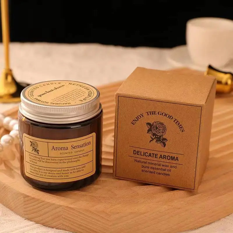Aromatic, smokeless scented candle, handmade soy candle, warnings below, glass cup, home decoration, festival, wedding, birthday party gift