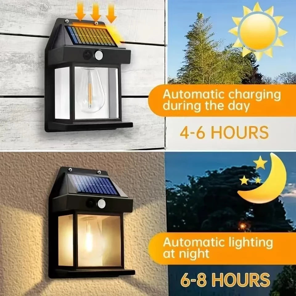Powerful outdoor solar garden lamp, solar-powered outdoor light, waterproof LED light, outdoor decoration
