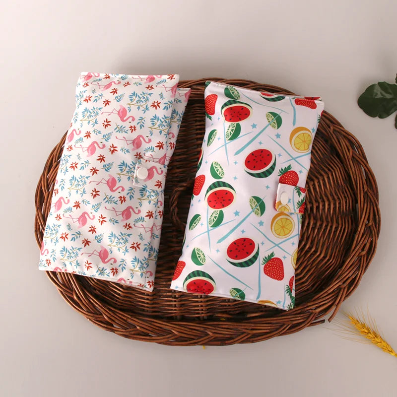 Serviettes hygiéniques antidérapantes, 5 pièces, doublure en graphène, tissu en coton, serviettes hygiéniques respirantes et lavables pour femmes, période avec sac humide