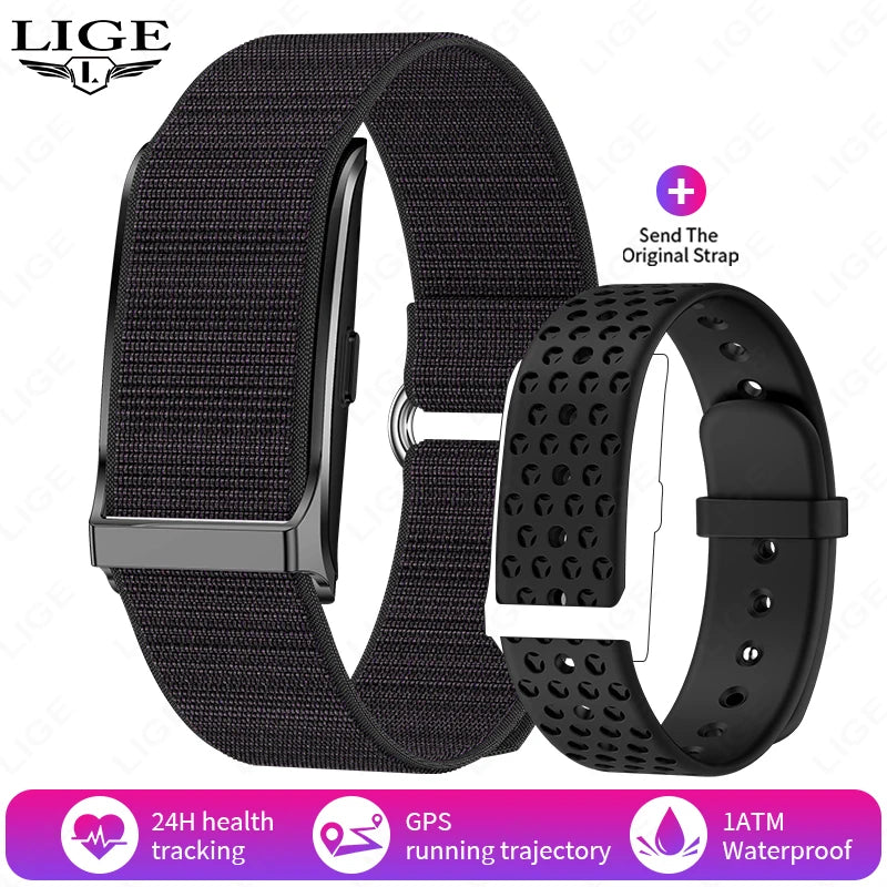 LIGE montre intelligente hommes femmes Fitness Bracelet intelligent bande de sport fréquence cardiaque tensiomètre étanche multifonction montres