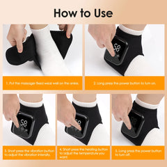 Chauffage électrique protège-cheville 3 niveaux compresse chaude Massage par Vibration masseur de pieds sans fil Protection des articulations de la cheville sangle chauffante