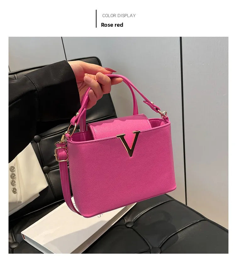 Sac fourre-tout de luxe pour femmes, sac seau élégant en cuir Pu en forme de V Chic, sac à main à couverture supérieure pour femmes, sac à bandoulière pour femme