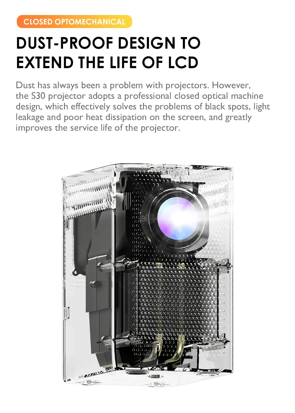 S30MAX Android Wifi 4k projecteur Portable intelligent avec WiFi et Bluetooth poche extérieure 4K 9500L Android 7.0 projecteur