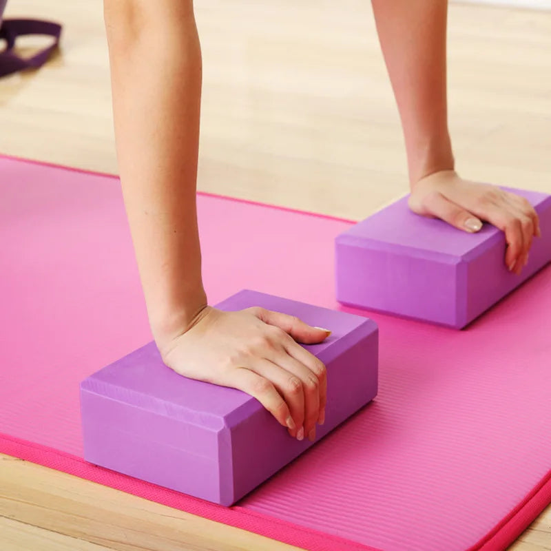 Blocs de Yoga haute densité 1 pièce, briques de Fitness d'entraînement en mousse EVA, blocs de gymnastique antidérapants à poignée extensible Pilates, gymnastique
