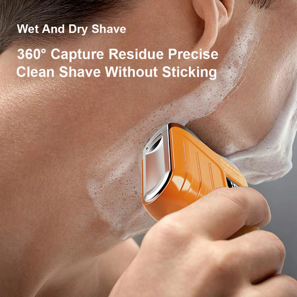 Rasoir électrique pour hommes, Mini tondeuse à barbe magnétique Rechargeable à Double tête, étanche, Portable, pour le visage