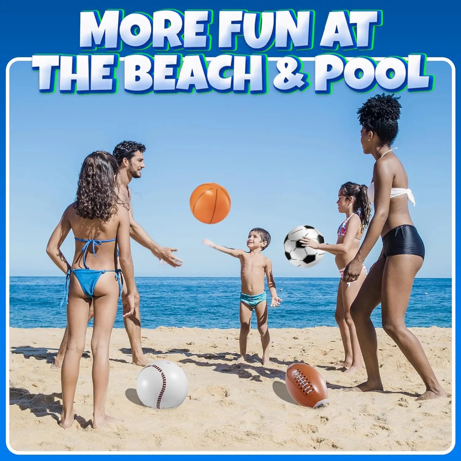 Inflatable beach balls: Baseball, beach basketball, beach soccer ball for children, toy ball, hello ball, summer sports, children's gift ball