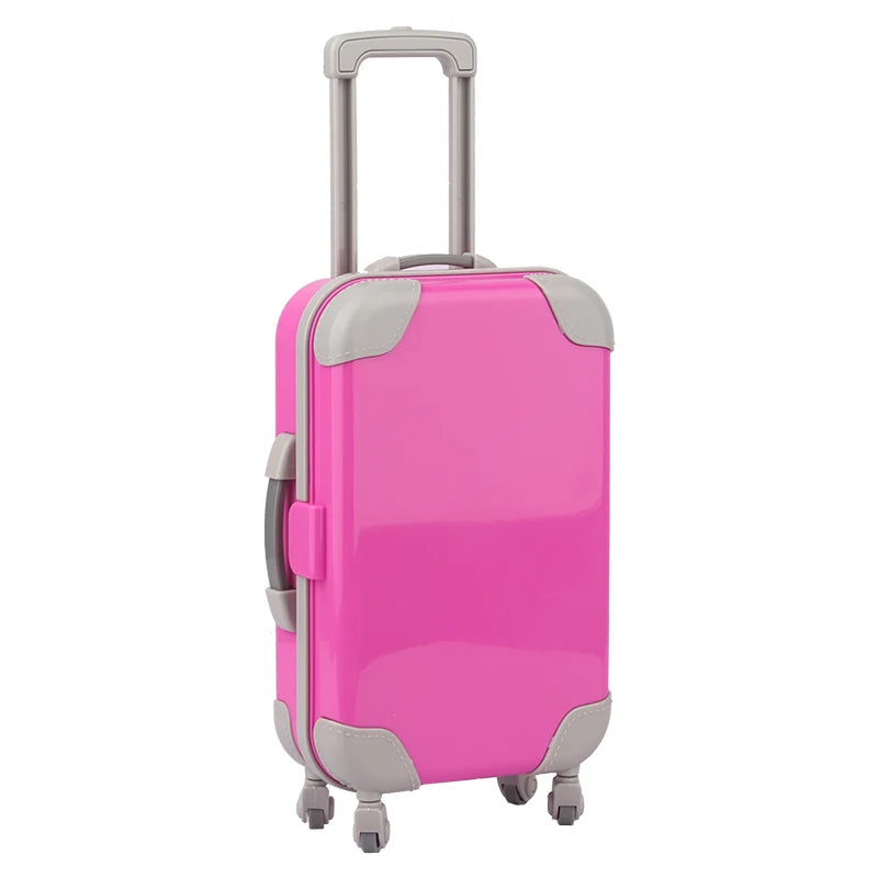 Accessoires de jouets, une variété de valises assorties aux couleurs, adaptées aux poupées américaines de 18 pouces et aux poupées nouveau-nés de 43cm