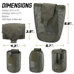 Pochette de décharge pliable Molle, sac de taille de recyclage, sacs utilitaires de chasse pour Sport de plein air, accessoire d'outil EDC, sac de récupération pliable