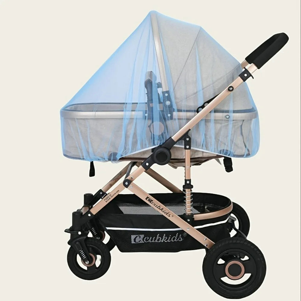 Moustiquaire pour poussette – Couverture complète, avec maille dense pour une protection des insectes améliorée, équipement d'extérieur anti-moustiques pour poussette en polyester