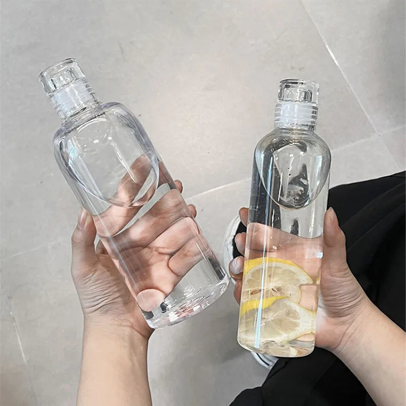 Bouteille d'Eau en Verre de Grande Capacité avec Couvercle Marqueur de Temps, pour Eau, Lait Transparent, Jus, Tasse Simple, Cadeau d'Anniversaire