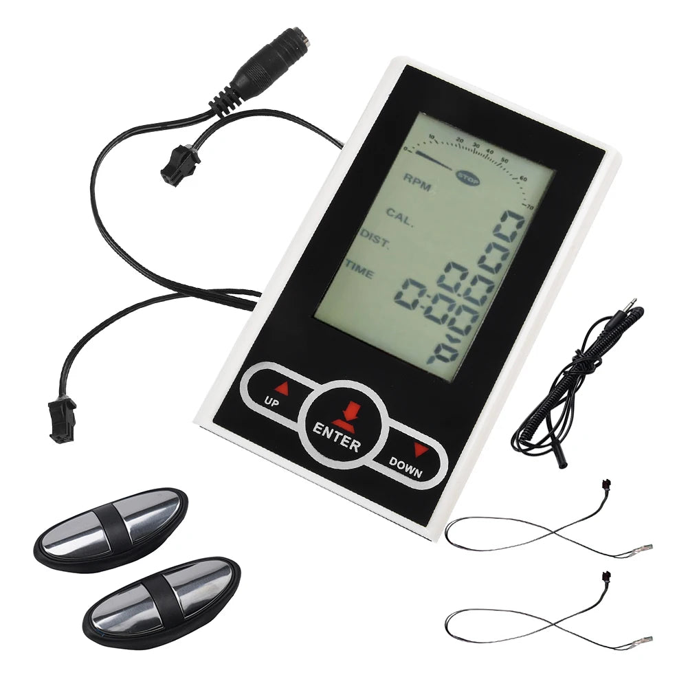 Moniteur de vélo d'exercice, compteur de vitesse, vélo stationnaire, entraîneur elliptique, affichage, équipement de gymnastique, accessoires