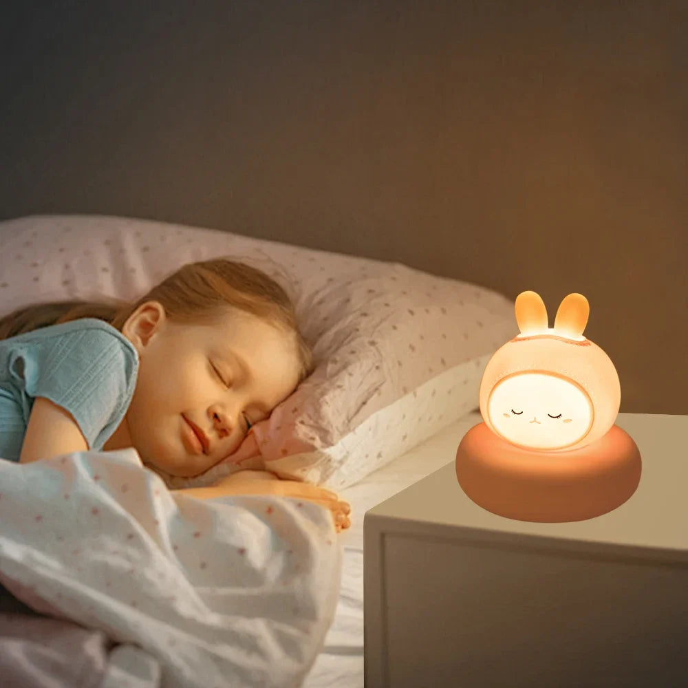 Veilleuse en forme d'animal mignon pour enfants, 3 niveaux, variable, lampe de couchage, commande tactile, veilleuse pour l'allaitement, décor pour tout-petits
