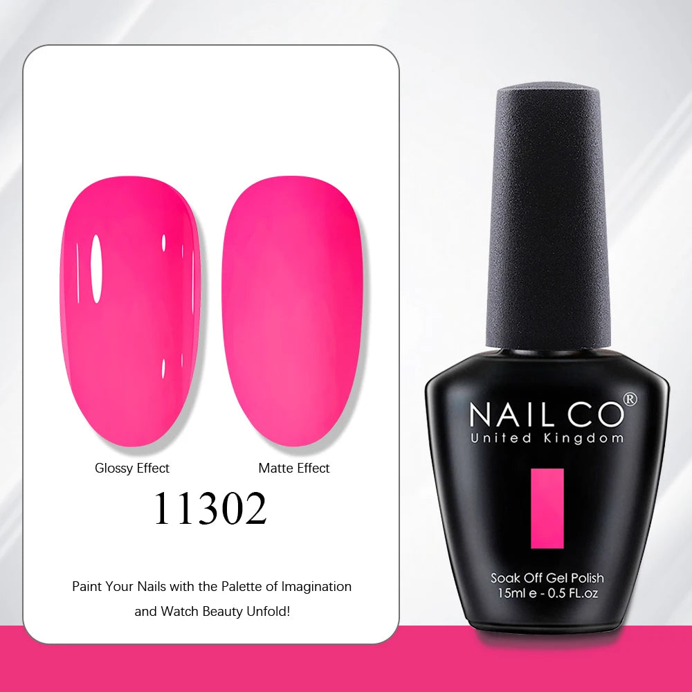 NAILCO 15ml Vernis à ongles Gel Vernis Semi Permanent UV Gel Vernis manucure Vernis Nail Art Nude Gel Poliish