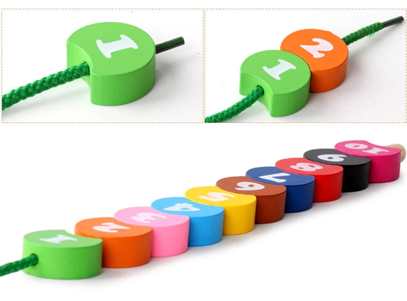 Jouets de laçage en bois pour les tout-petits, Puzzle, activités préscolaires, motricité Fine, jeux éducatifs précoces pour enfants