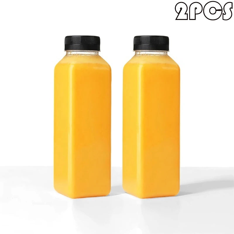 2 ou 6 jus en plastique réutilisables HI avec couvercle, 5 Oz, 8 Oz, 12 Oz, 16 oz, idéal pour la Smunvétérans wn ie, le lait, etc. -Facile à nettoyer et à compléter-Leak-Verde pour Bpa