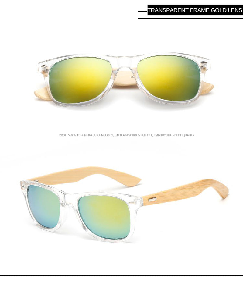 16 couleurs bambou lunettes de soleil hommes lunettes de soleil en bois femmes marque concepteur miroir Original bois lunettes de soleil rétro de sol masculino
