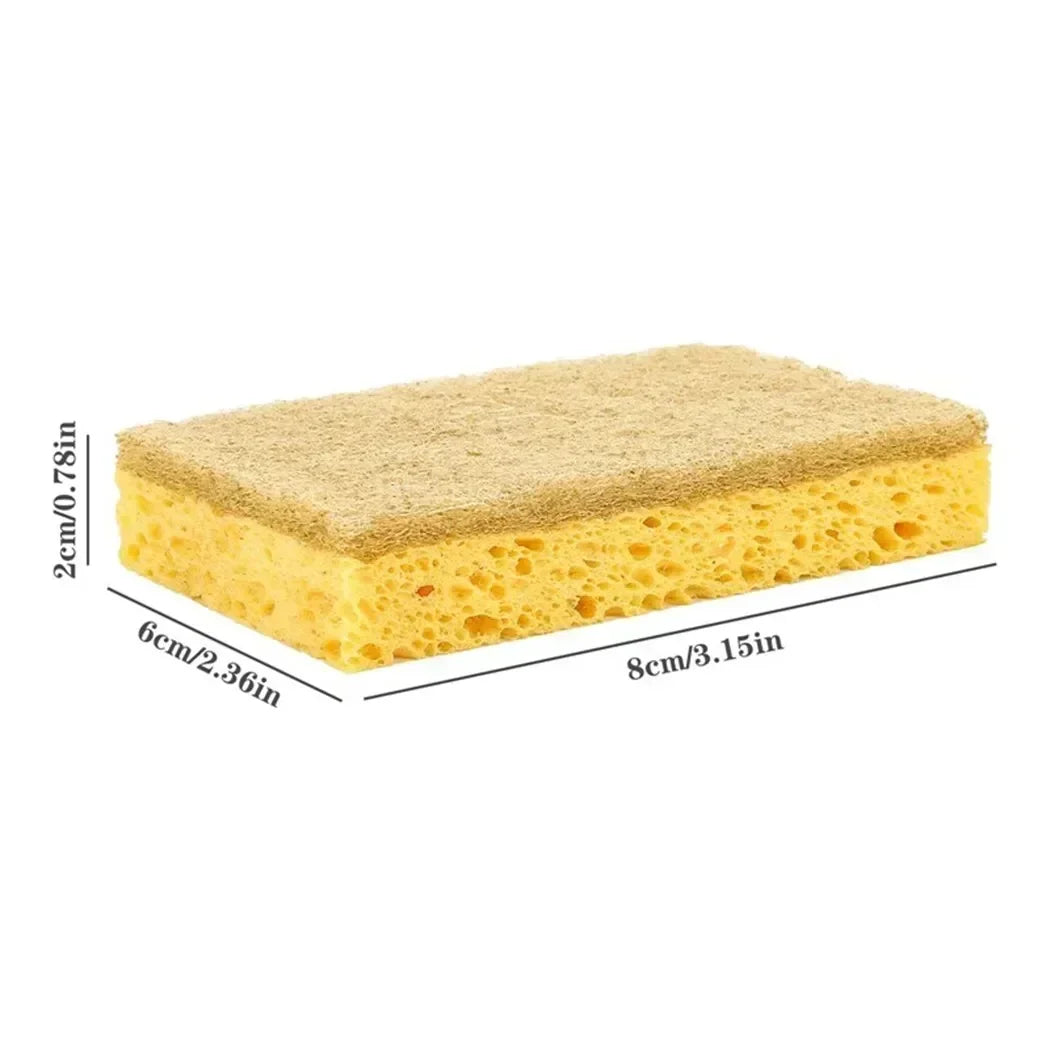 Paquet de 10 éponges naturelles biodégradables éponges de cuisine écologiques pour une vie durable éponge à vaisselle biodégradable à base de plantes