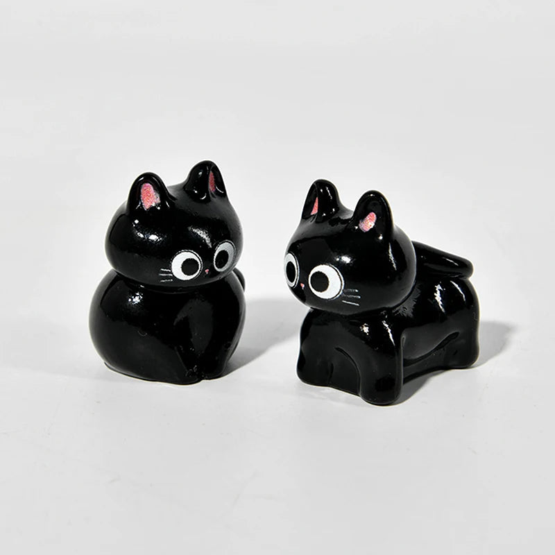 New Miniature Cartoon Cat Figurine, Resin Micro Landscape, Home Ornaments, Cute Kitten, Office Room Decoration