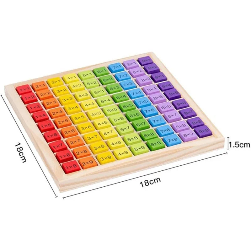 Jouets éducatifs en bois Montessori pour enfants, jouets pour bébés, Table de Multiplication 99, mathématiques préscolaires, arithmétique, outils pédagogiques, cadeau