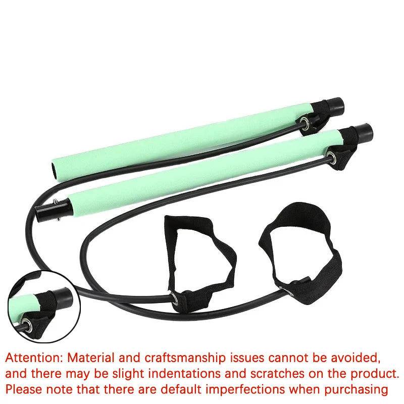 Combinaison de barre de Pilates multifonctionnelle, barre de Fitness, Yoga, Expansion de la poitrine, corde de Tension, entraîneur arrière, corde élastique, ceinture d'étirement