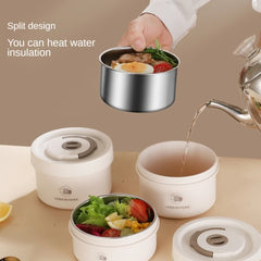Boîte à déjeuner Portable, ensemble de conteneurs à déjeuner isolés, conteneur à déjeuner empilable Bento en acier inoxydable