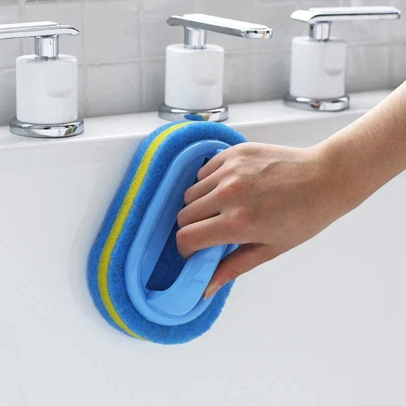 Éponge de nettoyage de cuisine et de salle de bains, brosse de nettoyage, outils à poignée, accessoires ménagers parfaits pour mur de verre, toilettes en céramique 1 pièce