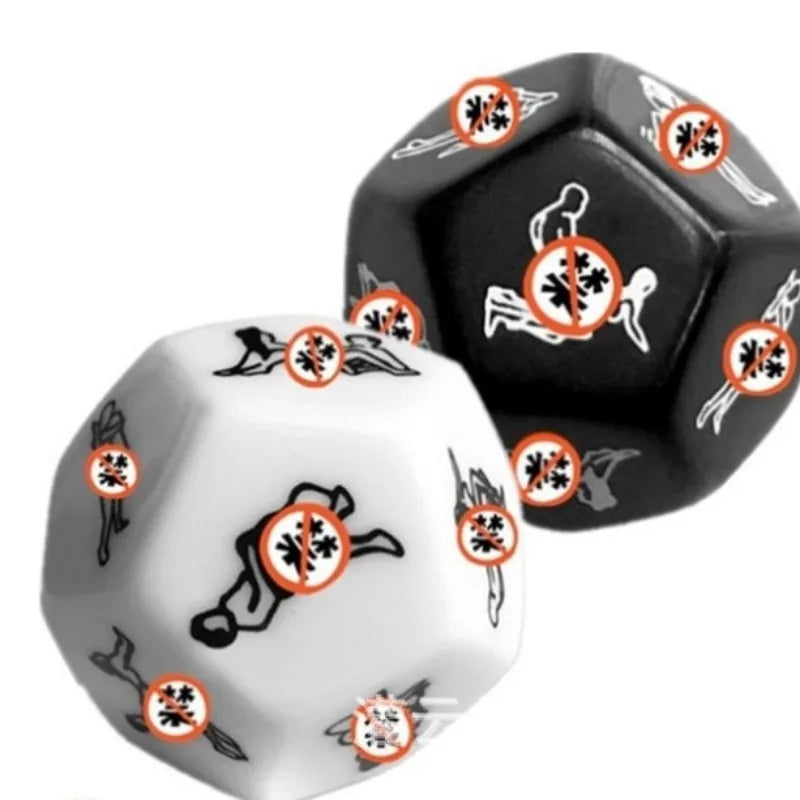 Fun sex dice for couples, 12 sides, love, sexy pose, foreplay, lovers, humor game, romantic party, adult 7.0