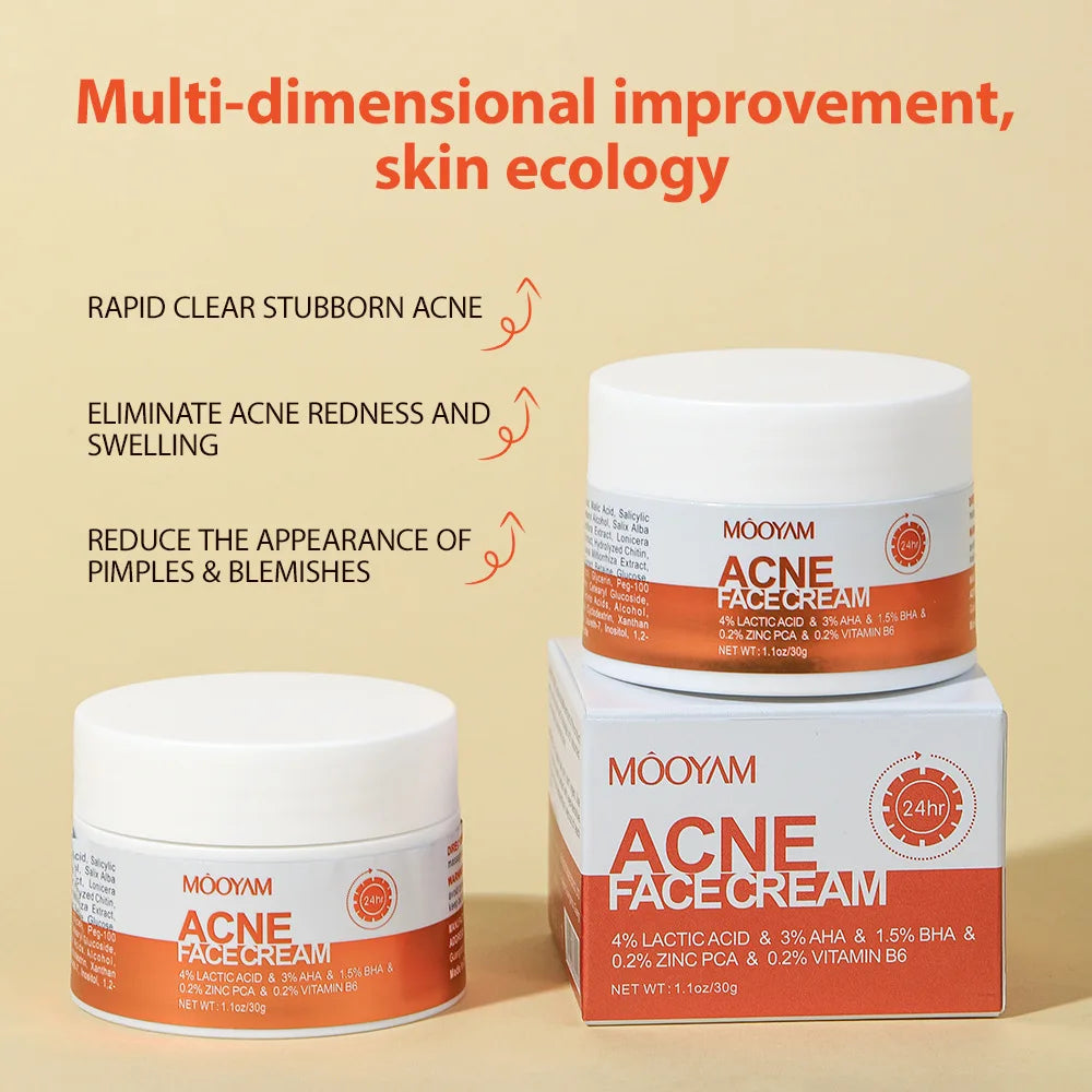 Crème pour le visage à base de plantes pour l'élimination de l'acné, Gel Anti-acné, traitement des cicatrices d'acné, rétrécissement des pores, élimine les grands Pores, les boutons, blanchiment du visage, voiture